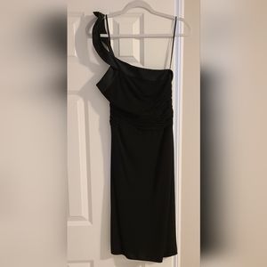 Black, one shoulder women's evening dress.  Size 4.